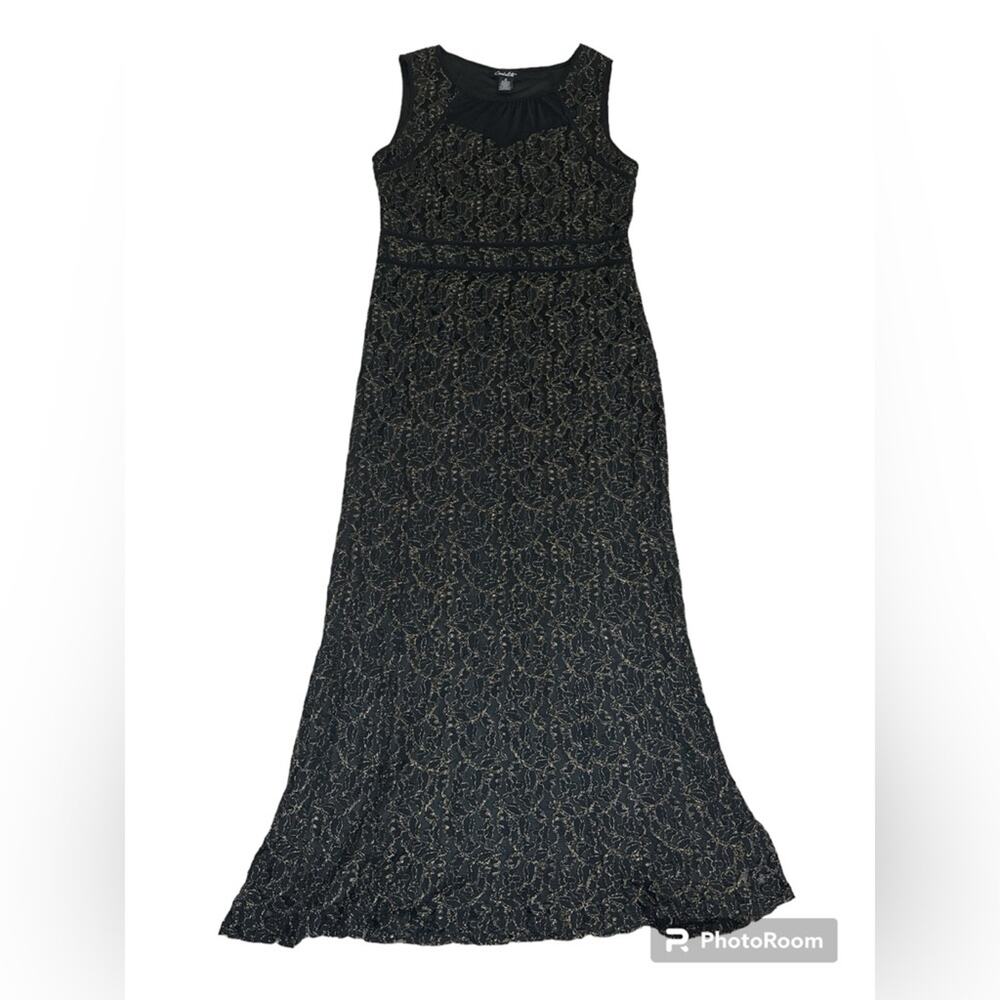 Cardalate Women’s Elegant Cocktail Lo g Dress Metallic Gold Size M